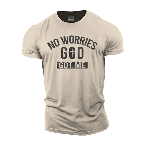 Men's No Worries God Got Me Cotton T-Shirt