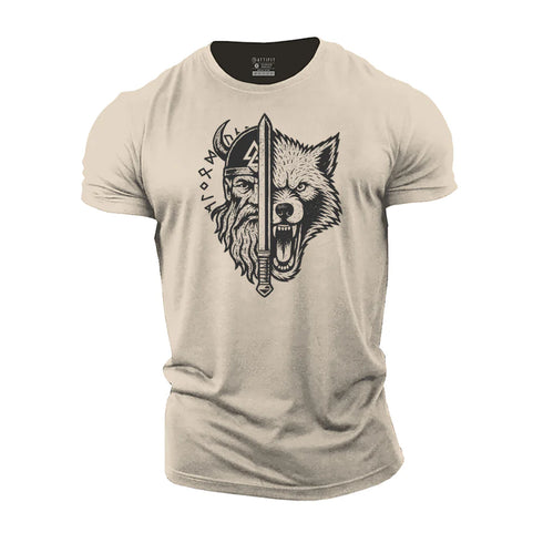 Men's Vintage Viking Cotton T-Shirt