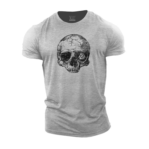 Men's Viking Skull Cotton T-Shirt