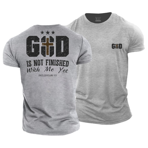 Men's God Is Not Finished with Me Yet Cotton T-Shirt