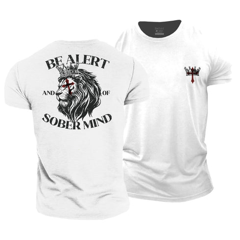 Men's Be Alert And of Sober Mind Cotton T-Shirt