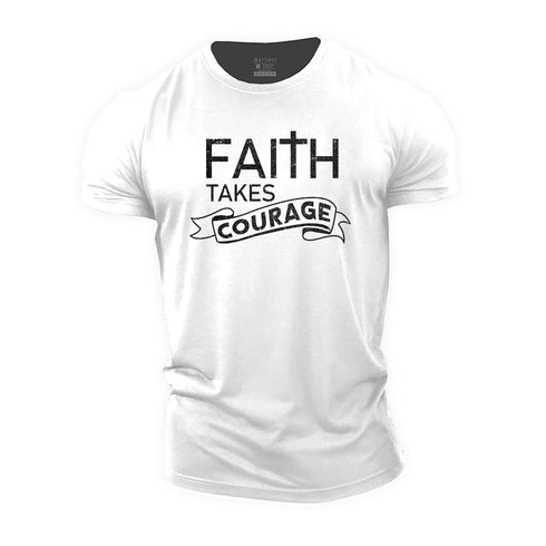 Men's Faith Takes Courage Cotton T-Shirt