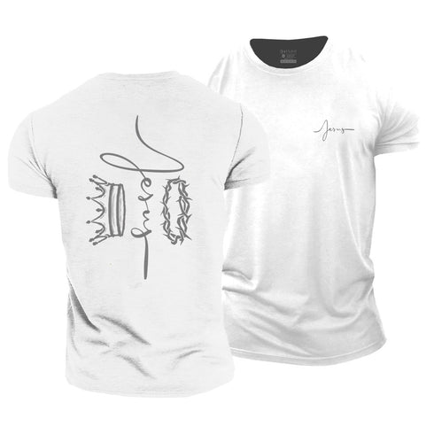 Men's Jesus Crown Cotton T-Shirt