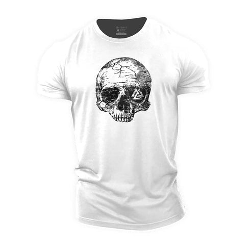 Men's Viking Skull Cotton T-Shirt