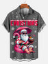 Men's Christmas Funny Graphic Short Sleeve Hawaiian Shirt