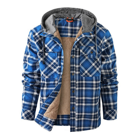 Men‘s Warm Pocket Casual Hoodie Jacket Outwear