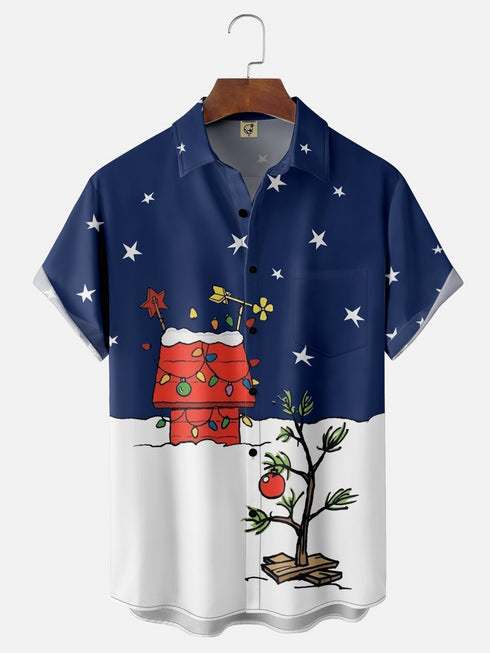 Men's Christmas Funny Graphic Short Sleeve Hawaiian Shirt