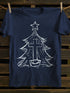 Unisex The Cross And The Christmas Tree Print T-shirt