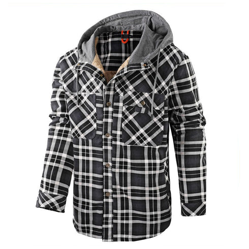 Men‘s Warm Pocket Casual Hoodie Jacket Outwear